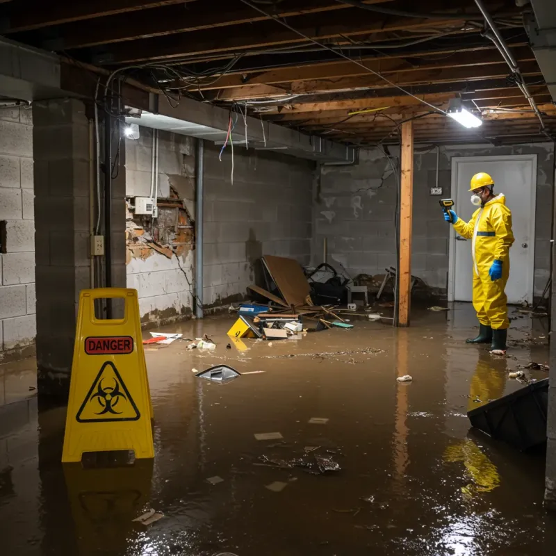 Flooded Basement Electrical Hazard in Saint Francis, MN Property